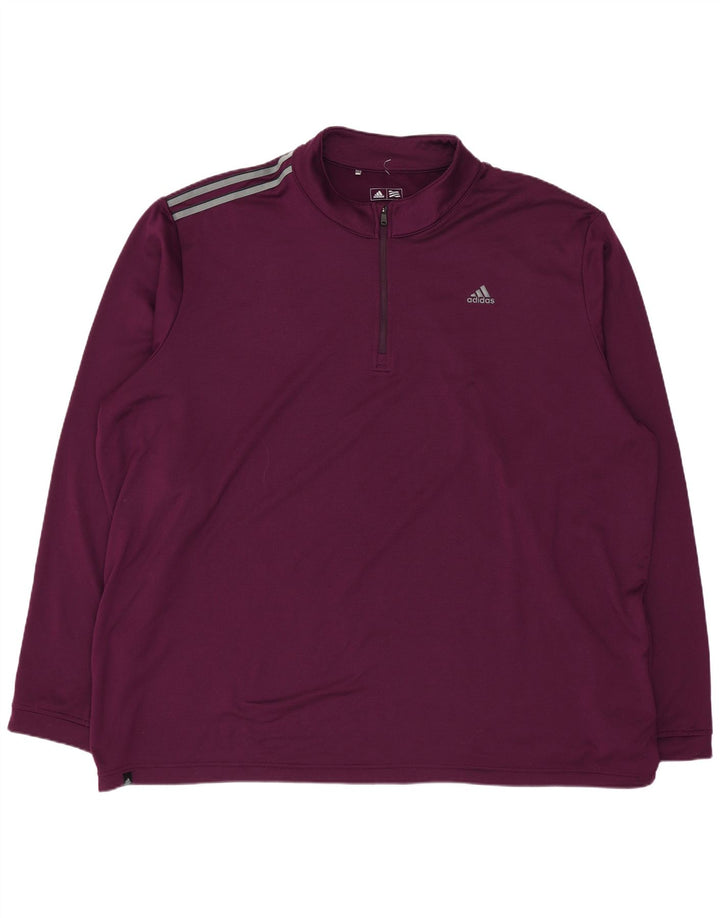 Ανδρική φόρμα πουλόβερ με φερμουάρ Adidas Top 2XL Purple Polyester