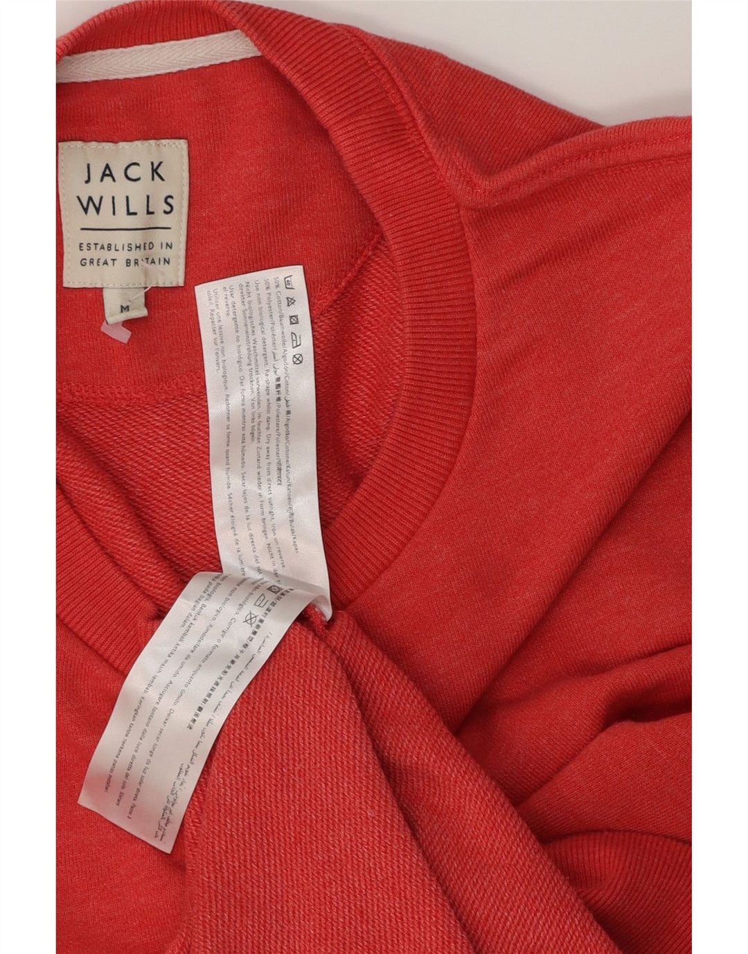Ανδρικό γραφικό φούτερ Jack Wills, μεσαίο κόκκινο βαμβακερό