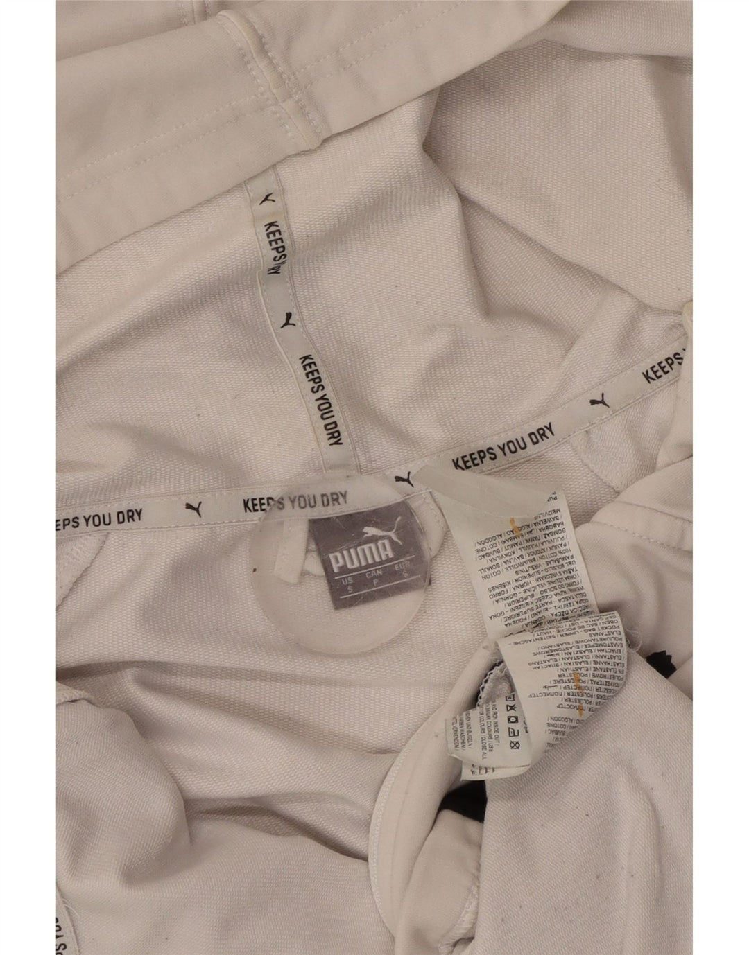 Γυναικείο πουλόβερ με κουκούλα με φερμουάρ PUMA UK 10 Small White Colourblock