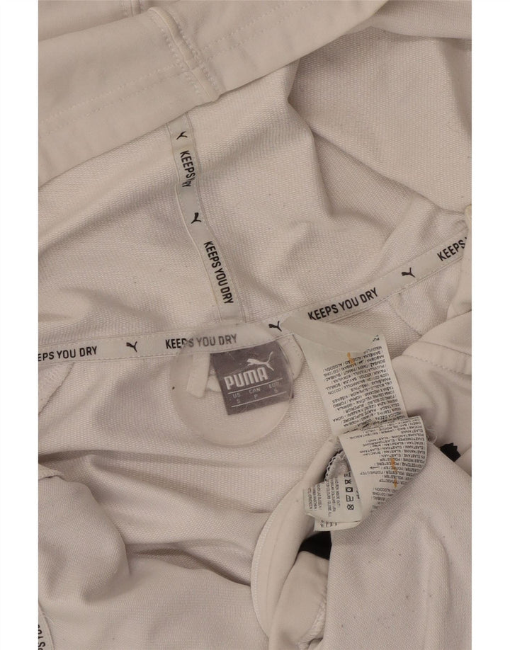 Γυναικείο πουλόβερ με κουκούλα με φερμουάρ PUMA UK 10 Small White Colourblock