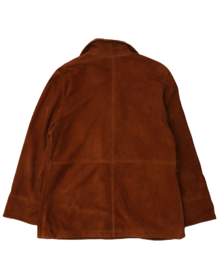Vintage γυναικείο σουέτ μπουφάν UK 18 XL καφέ δέρμα