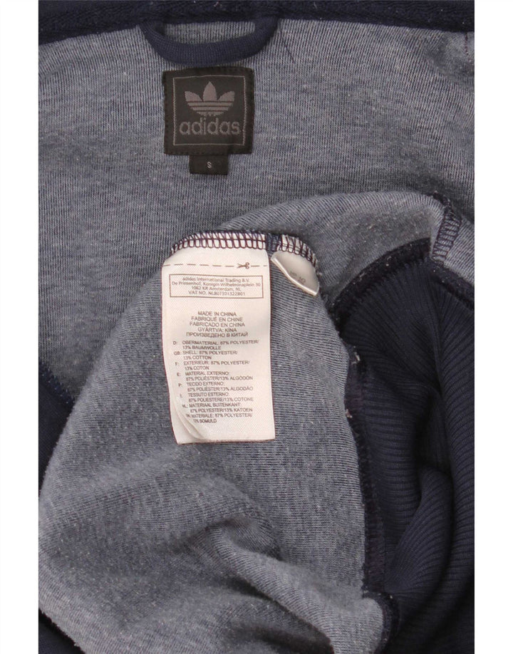 Ανδρικό πουλόβερ με κουκούλα με φερμουάρ Adidas Small Navy Blue Polyester