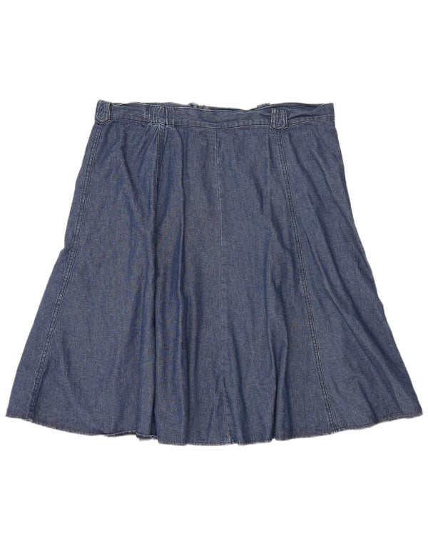 Marks & Spencer Γυναικεία τζιν φούστα UK 18 XL W38 Μπλε βαμβακερή