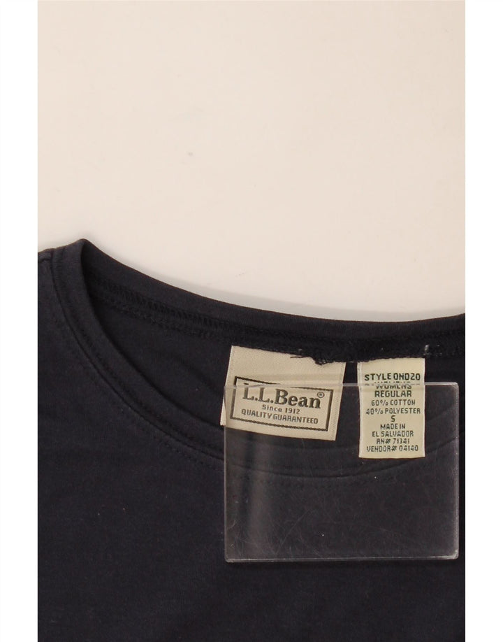 L.L.BEAN Γυναικείο τοπ μακρυμάνικο UK 10 Small Navy Blue Cotton