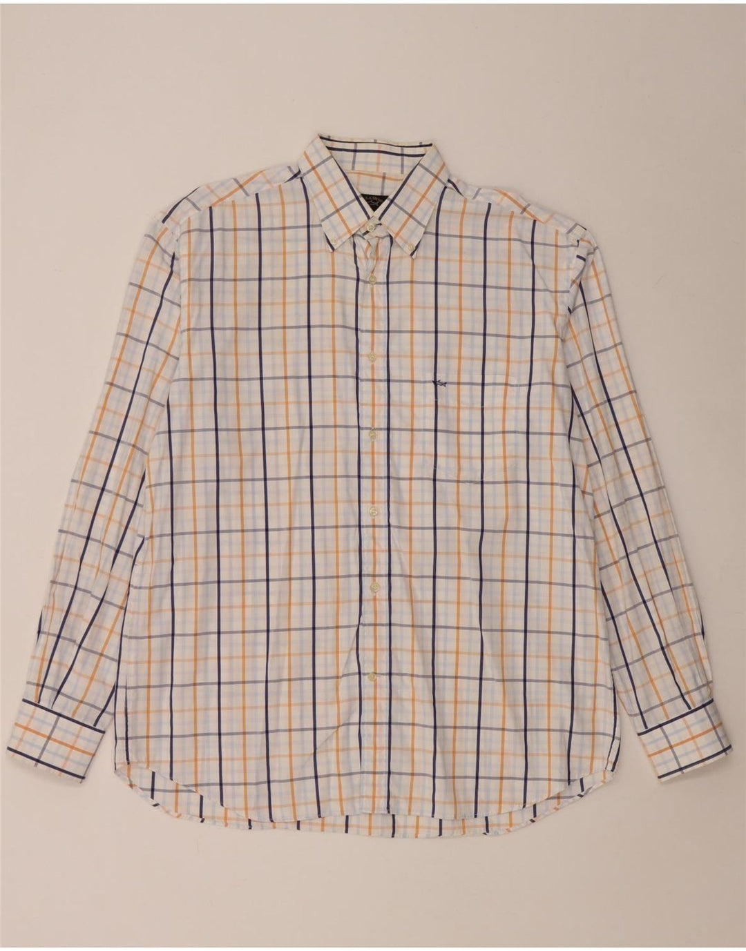 Ανδρικό πουκάμισο Paul & Shark 44 XL White Check Cotton