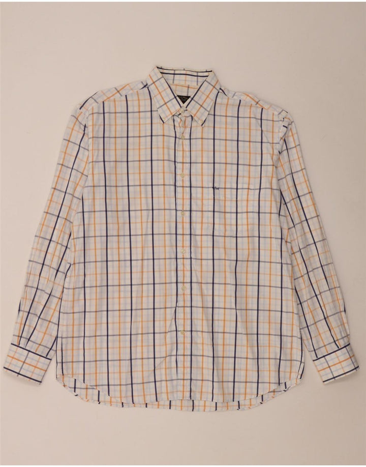 Ανδρικό πουκάμισο Paul & Shark 44 XL White Check Cotton