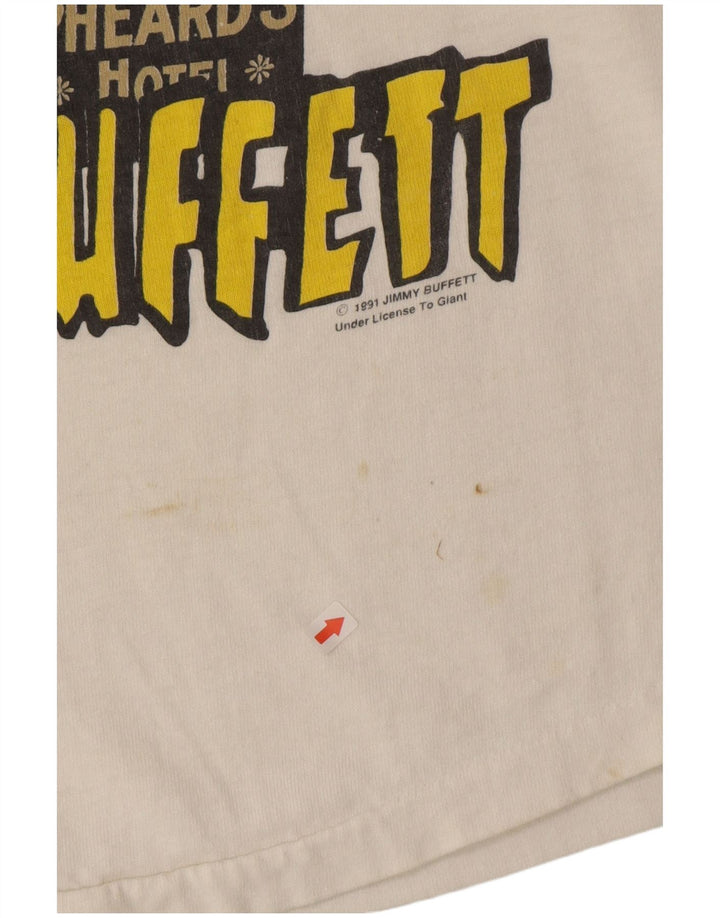 Vintage ανδρικό μπλουζάκι Jimmy σε μπουφέ γραφικό τοπ μεγάλο λευκό βαμβακερό