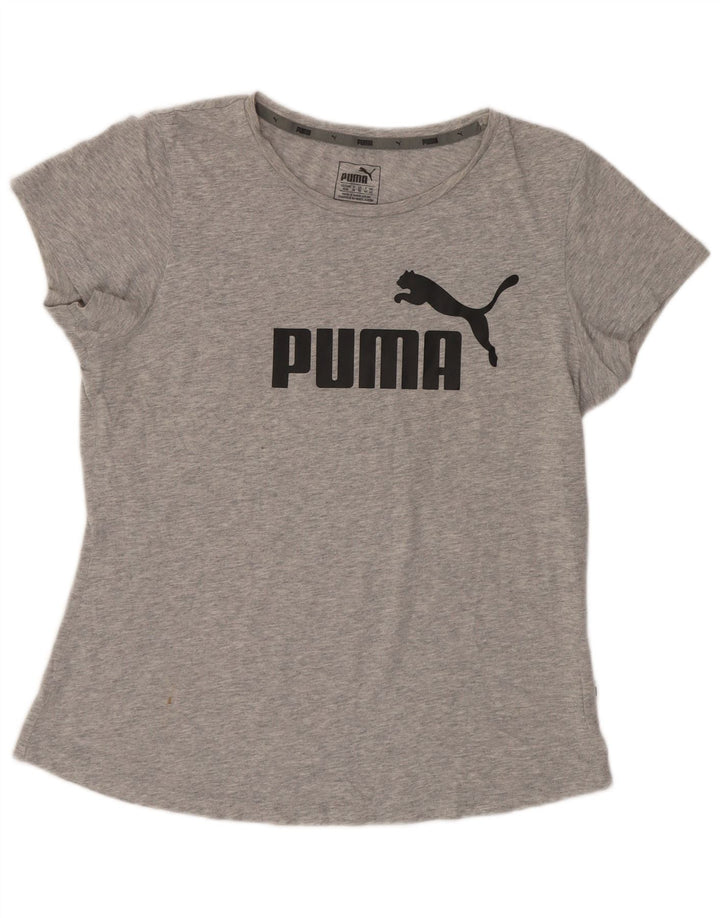 Γυναικείο γραφικό μπλουζάκι Puma Top UK 12 Medium Grey