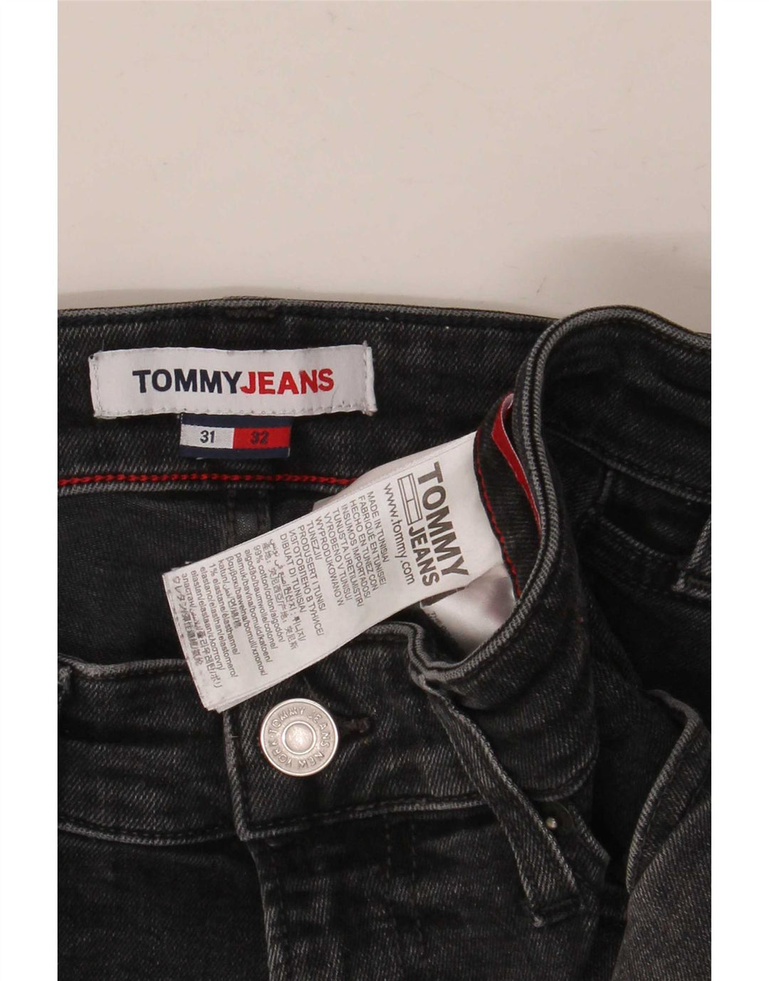 Tommy Jeans Ανδρικό Slim W31 L32 Γκρι βαμβακερό