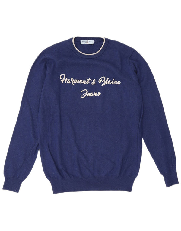 Ανδρικό πουλόβερ Harmont & Blaine Graphic Crew Neck Jumper Medium Navy Blue