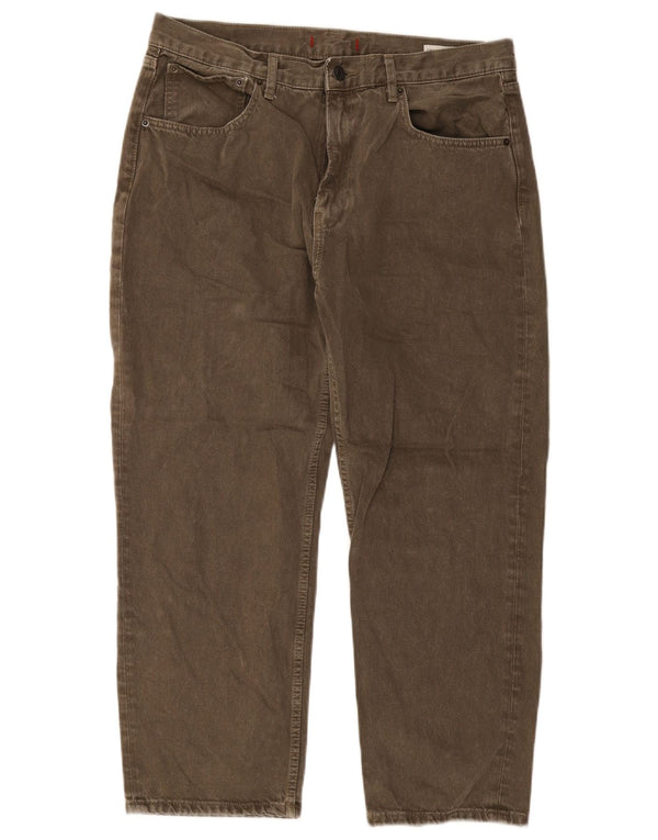Zara Γυναικείο Straight Jeans EU 46 2XL W36 L26 Khaki