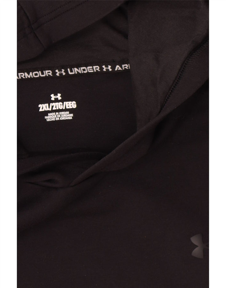 Under Armour Mens Hoodie Jumper 2XL Black Polyester