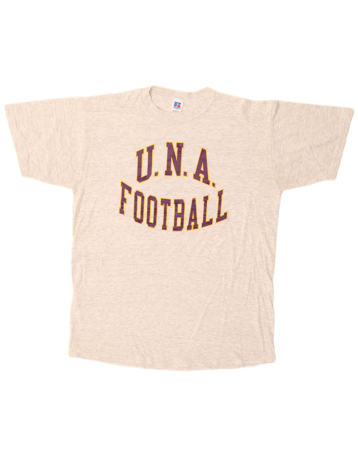 Ανδρικό γραφικό μπλουζάκι RUSSELL ATHLETIC Τοπ XL Γκρι βαμβακερό