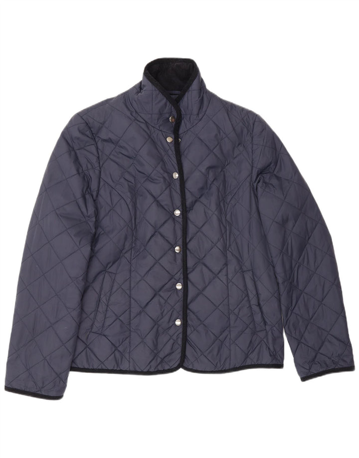 Γυναικείο καπιτονέ μπουφάν Jaeger UK 14 Medium Navy Blue Polyester