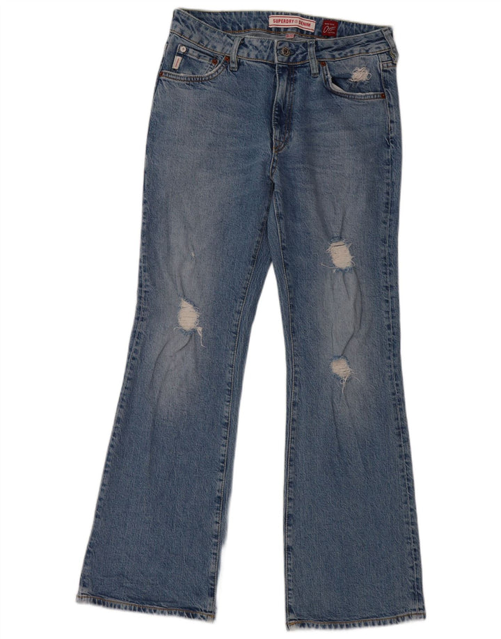 Γυναικείο τζιν SUPERDRY Distressed Bootcut W30 L30 Blue Cotton