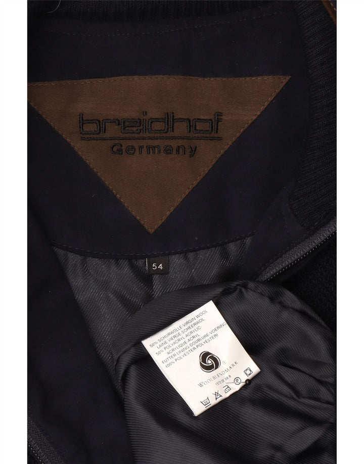 Breidhof Ανδρικό πλεκτό μπουφάν μπουφάν EU 54 2XL Navy Blue Wool