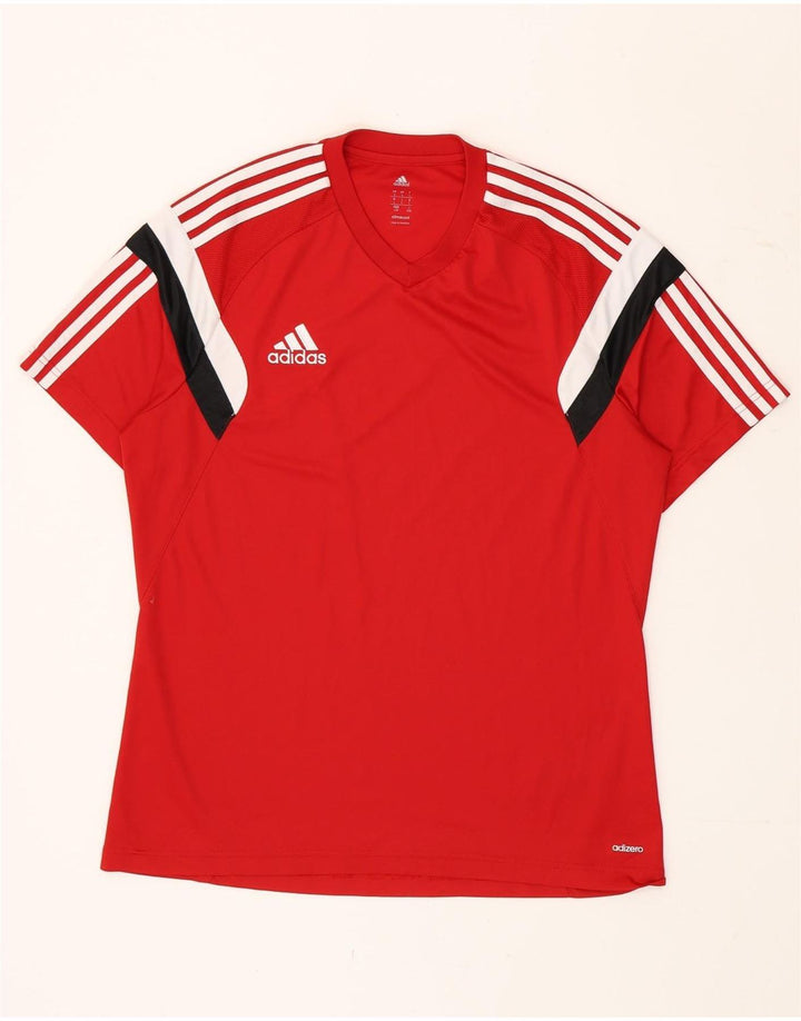Ανδρικό T-Shirt Adidas Climacool Top Large Red Colourblock Πολυεστέρας