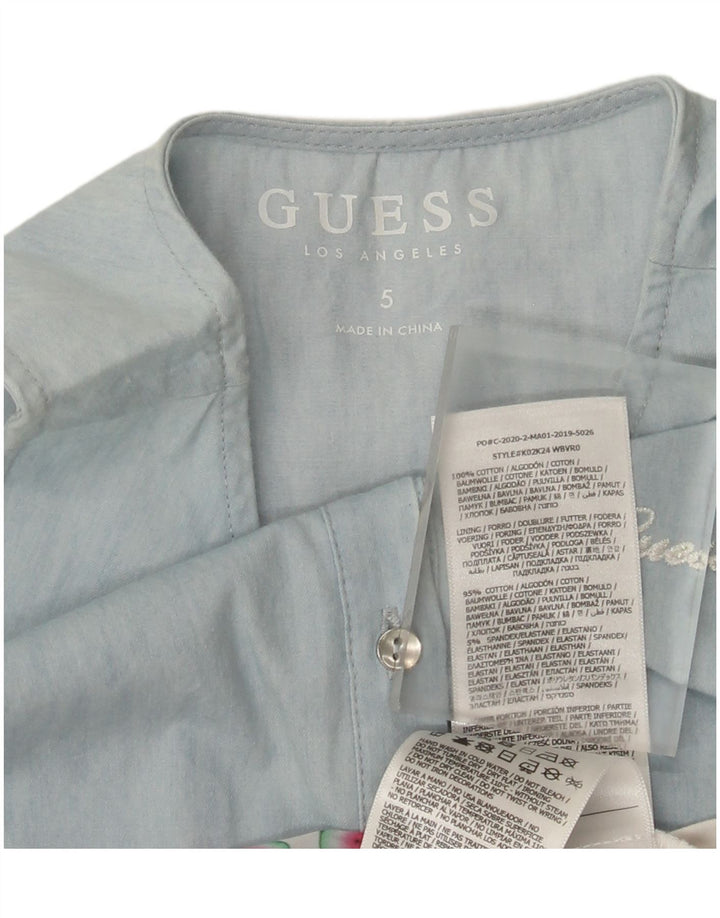 Guess Girls Abstract Pattern Αμάνικο ασύμμετρο φόρεμα 4-5 ετών Μπλε