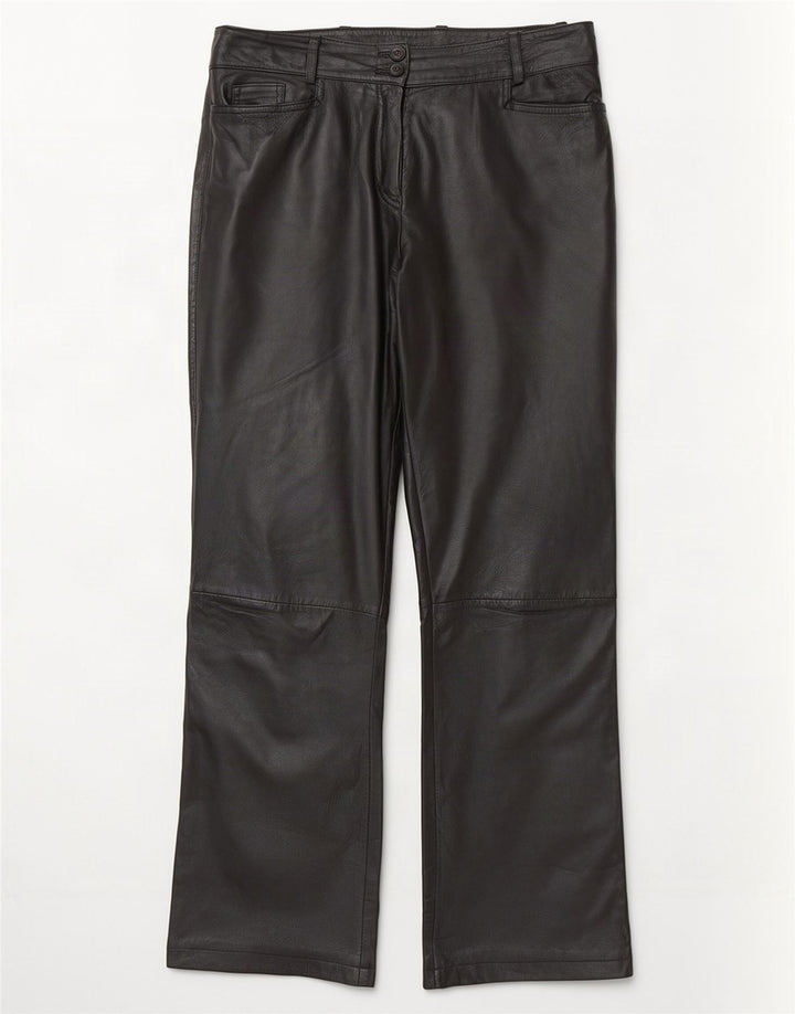 K.K.Berlin Γυναικείο ίσιο δερμάτινο παντελόνι EU 40 Medium W32 L29 Μαύρο