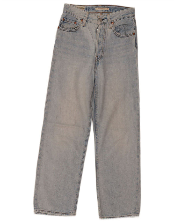 Γυναικείο Levi's Ribcage Straight Jeans W24 L26 Μπλε Βαμβακερό