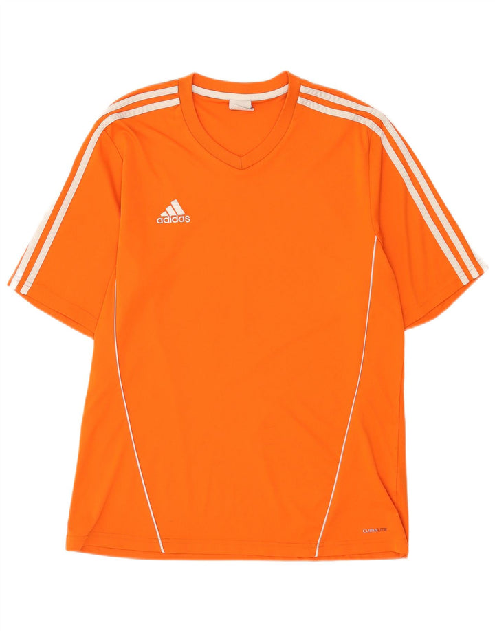 Adidas Ανδρικό T-Shirt Climalite Top Large Polyester σε πορτοκαλί χρώμα