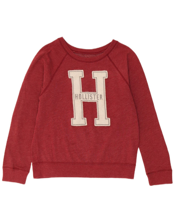 Γυναικείο Φούτερ Hollister Graphic Jumper UK 14 Μεσαίο κόκκινο βαμβακερό