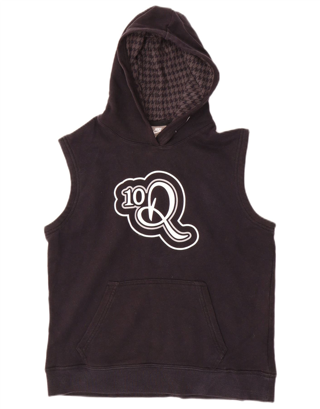 Γραφικό αμάνικο μπλουζάκι για αγόρια NIKE 10-11 ετών Μεσαίο μαύρο βαμβακερό