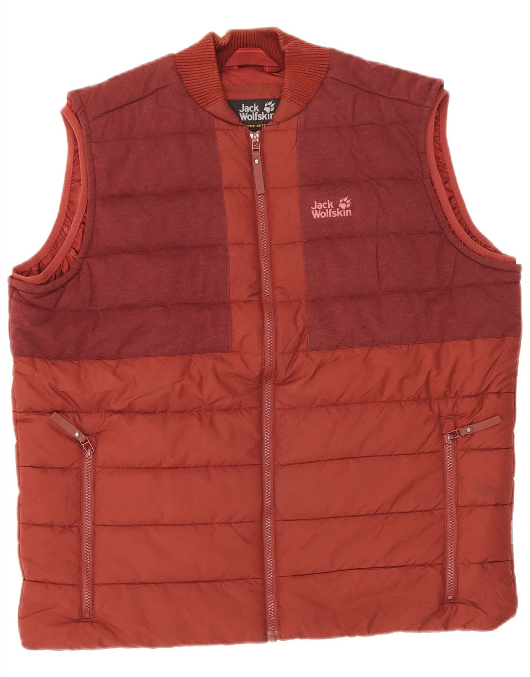 JACK WOLFSKIN Ανδρική επένδυση Gilet UK 44/46 XL Βουργουνδίας Πολυεστέρας