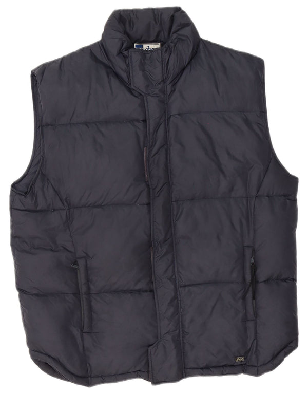 Asics Mens Padded Gilet UK 40 Large Navy Blue Nylon