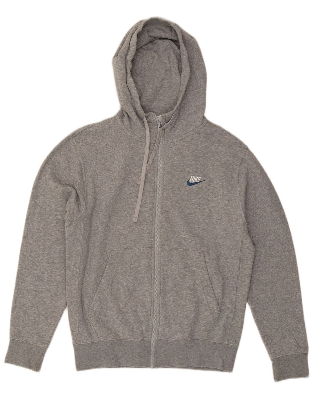 Ανδρικό πουλόβερ NIKE με φερμουάρ με κουκούλα από βαμβακερό γκρι μικρό
