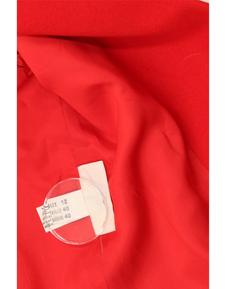 Vintage γυναικείο διπλό μπουφάν σακάκι UK 12 Medium Red