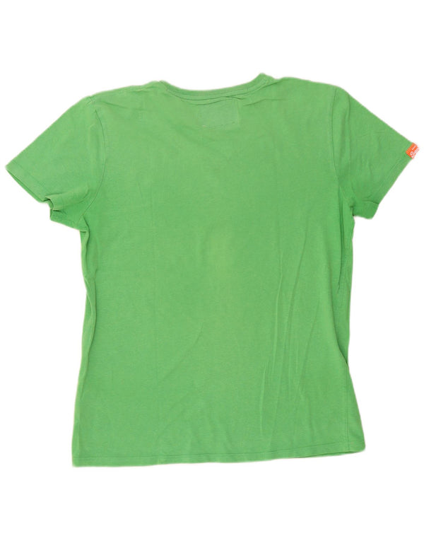 Ανδρικό μπλουζάκι Superdry Top μεγάλο πράσινο βαμβακερό