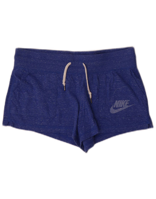 Γυναικεία γραφικά αθλητικά σορτς Nike UK 12 μεσαίου μπλε πολυεστέρας