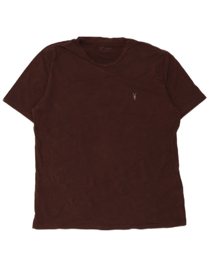 Ανδρικό T-Shirt All Saints Regular Fit Top Large Brown Βαμβακερό