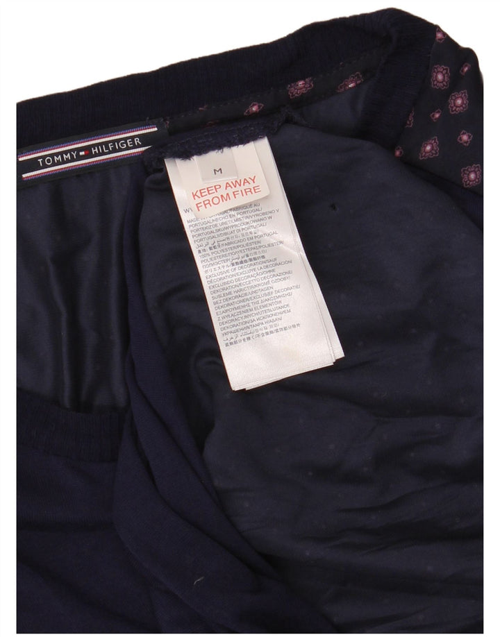 Tommy Hilfiger Γυναικείο τοπ μακρυμάνικο UK 12 Medium Navy Blue Geometric