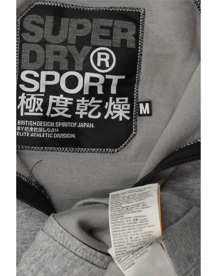 Γυναικείο γραφικό κουκούλα SUPERDRY UK 14 Medium Grey Colourblock