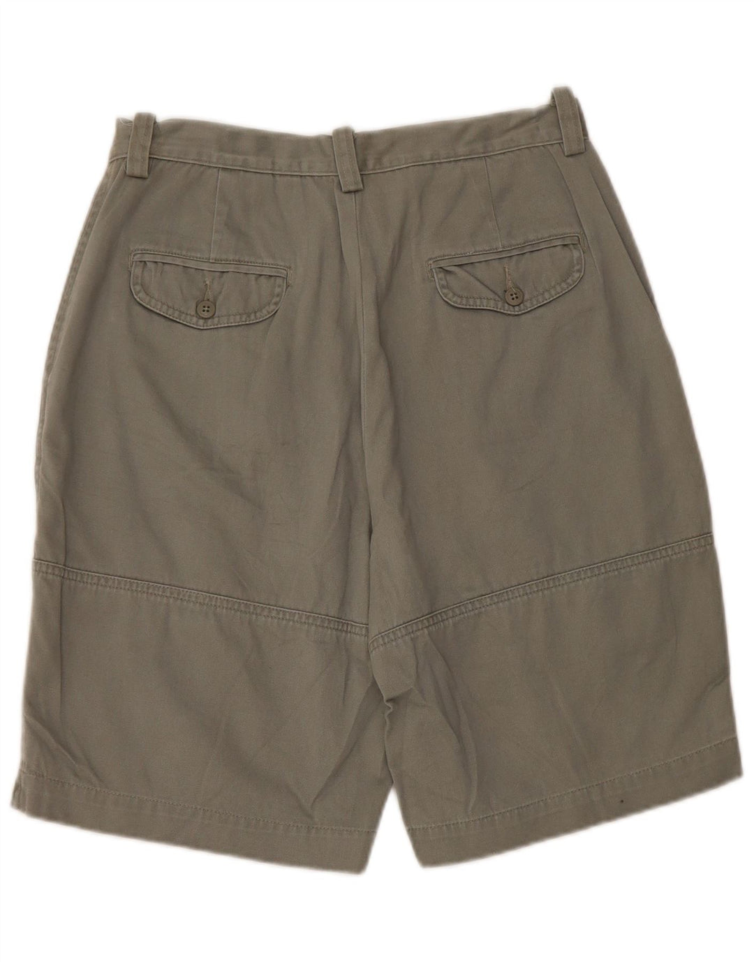 EDDIE BAUER Γυναικείο ψηλόμεσο σορτς chino US 10 μεγάλο W28 βαμβακερό χακί
