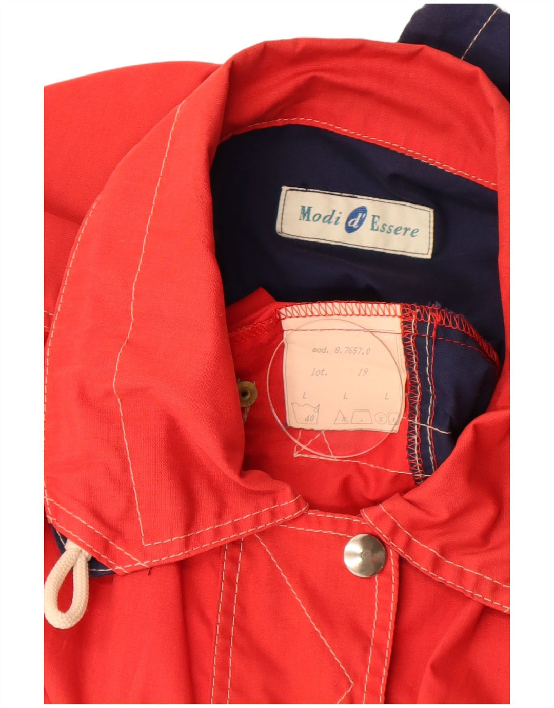 Vintage Γυναικείο Utility Jacket UK 16 Large Red Colourblock Πολυεστέρας