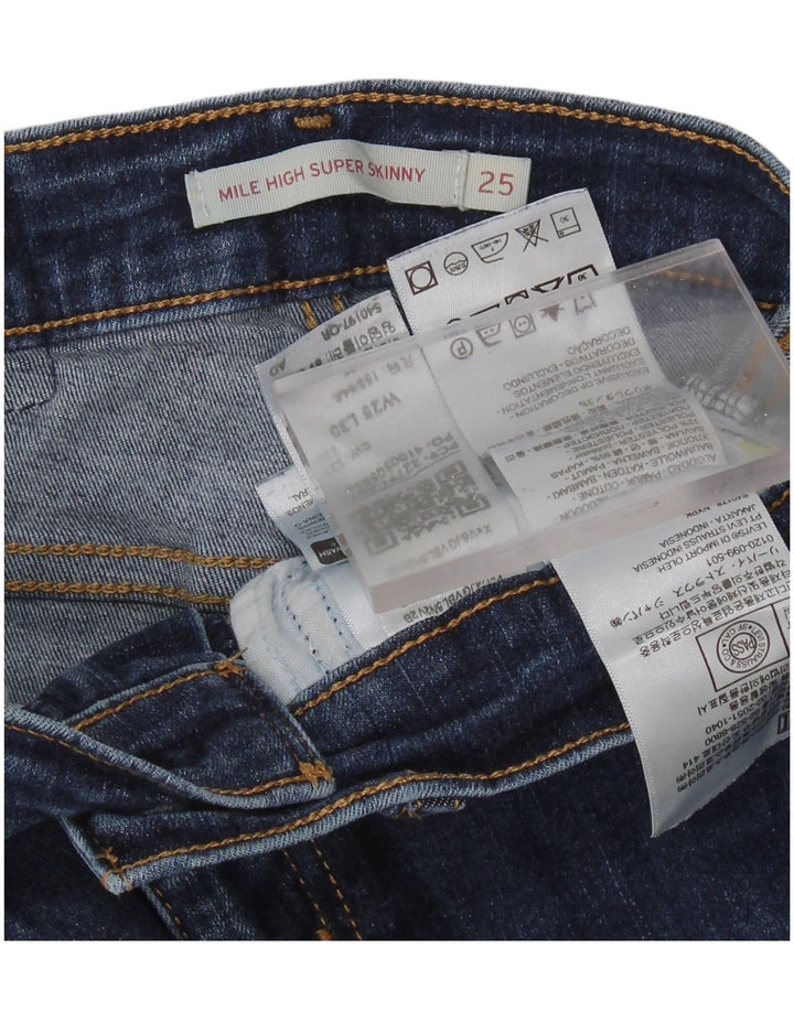 Γυναικείο τζιν LEVI'S Mile High Super Skinny W25 L30 Μπλε βαμβακερό
