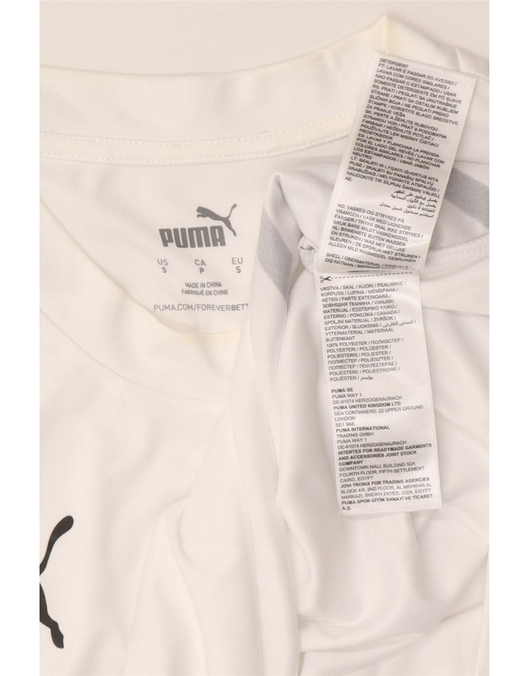 Ανδρικό γραφικό μπλουζάκι Puma Deutshland Top Μικρό λευκό ριγέ πολυεστέρα
