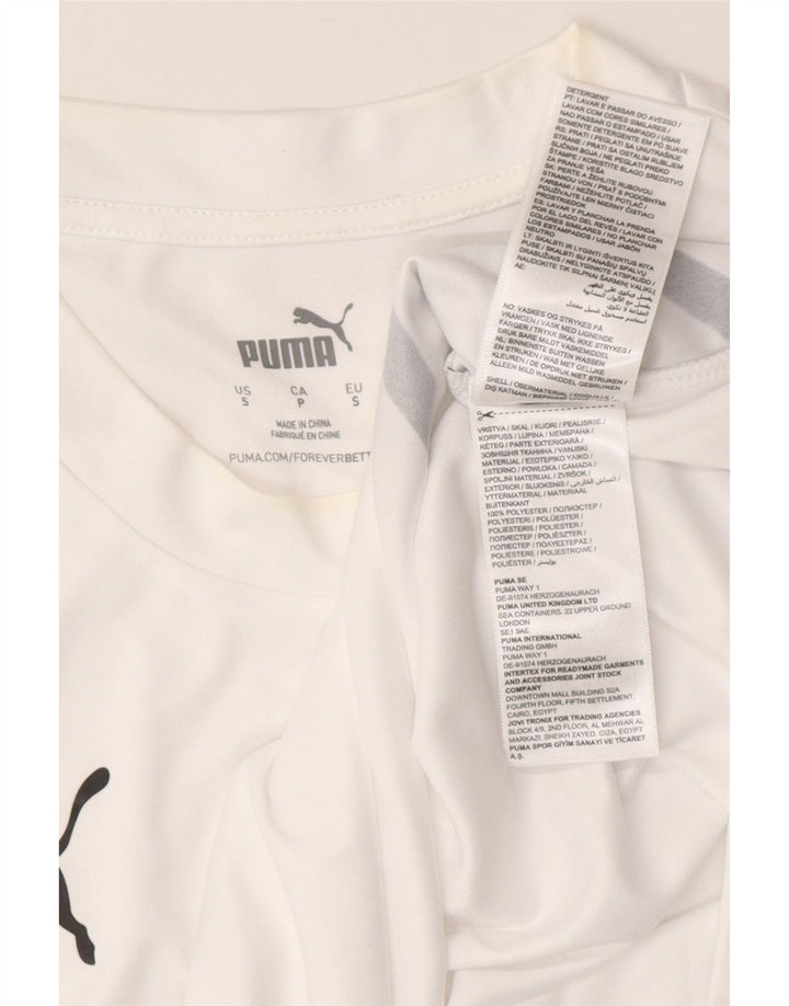 Ανδρικό γραφικό μπλουζάκι Puma Deutshland Top Μικρό λευκό ριγέ πολυεστέρα