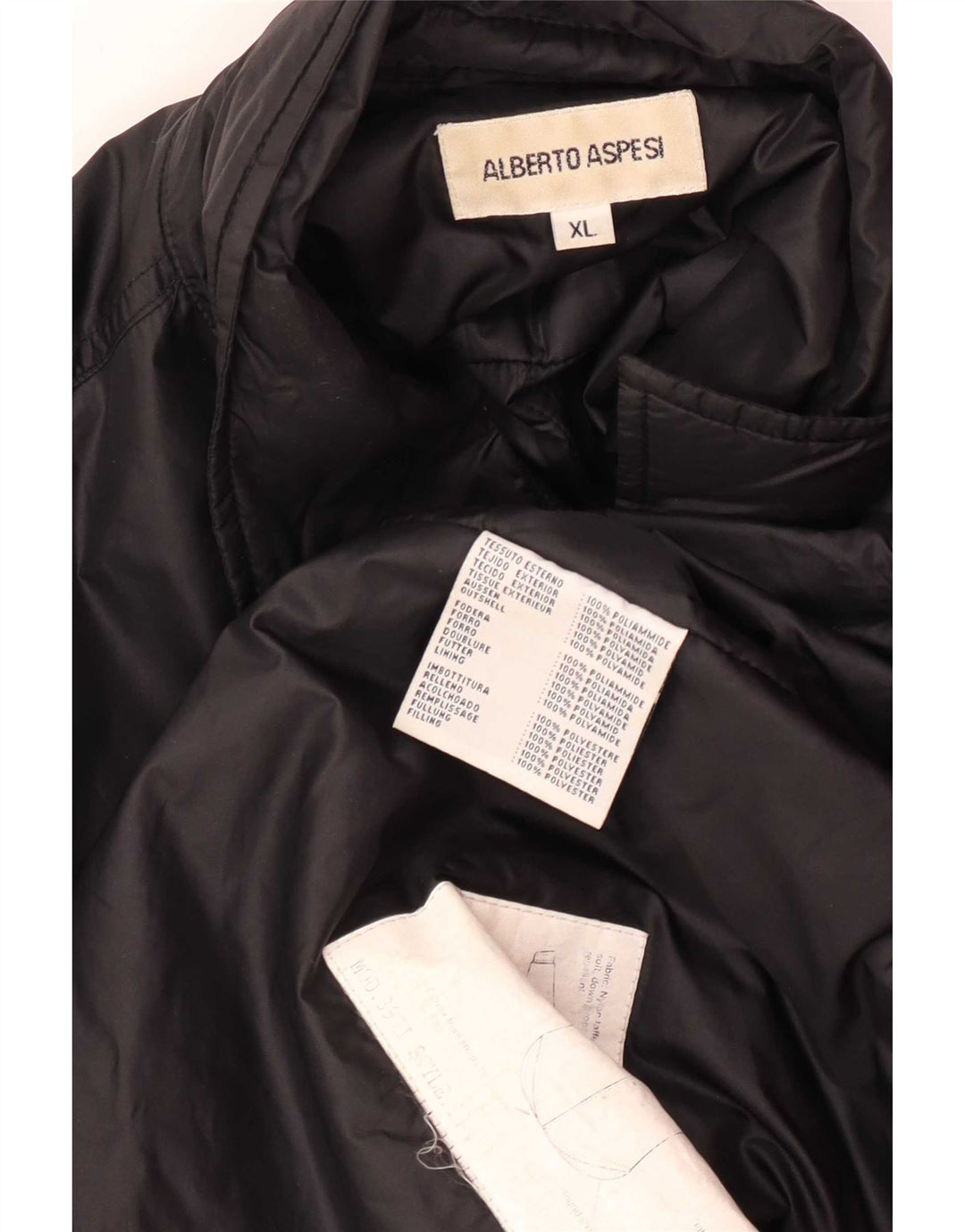 Alberto Aspesi Ανδρικό Bomber Jacket UK 42 XL Black Polyamide