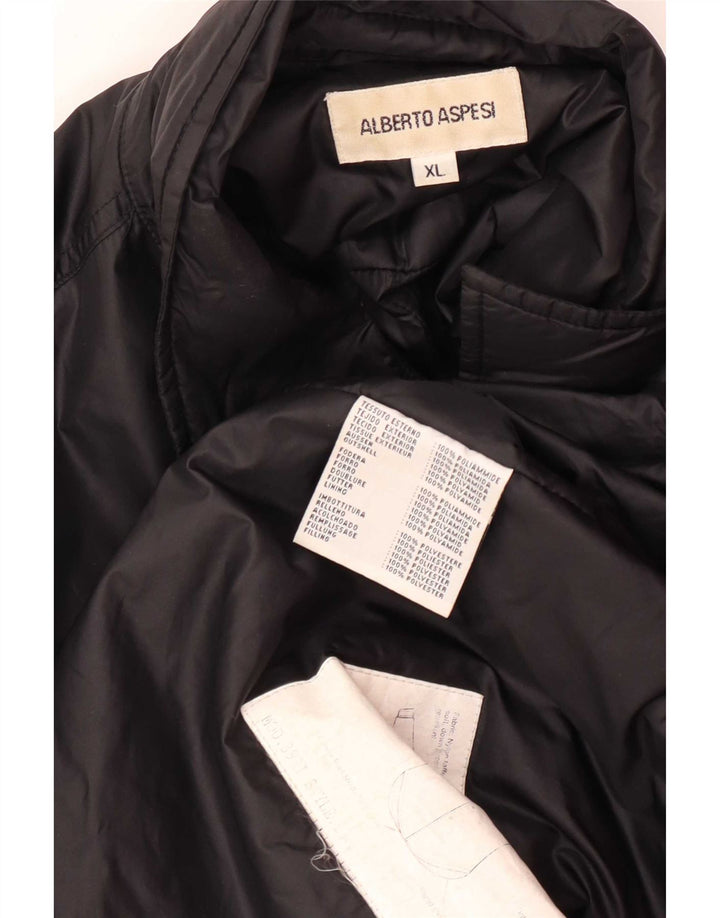 Alberto Aspesi Ανδρικό Bomber Jacket UK 42 XL Black Polyamide