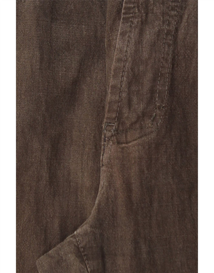 TRUSSARDI Ανδρικό ίσιο casual παντελόνι IT 50 μεγάλο W34 L29 καφέ