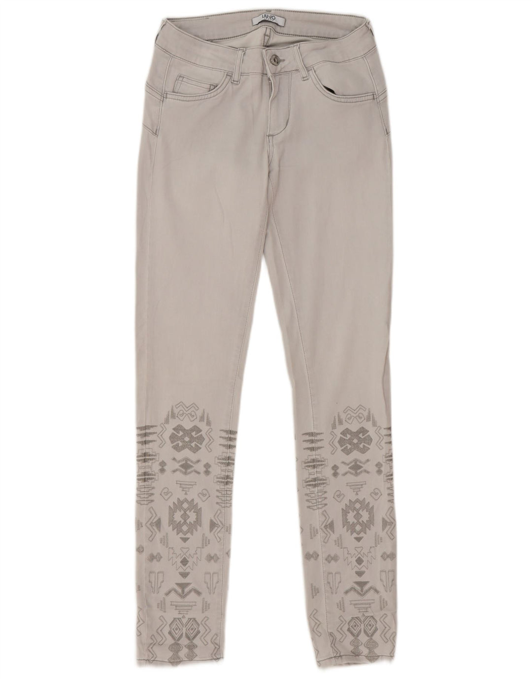 Liu Jo Γυναικείο Slim Jeans W28 L31 Γκρι γεωμετρικό