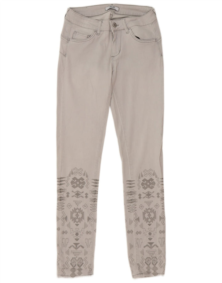 Liu Jo Γυναικείο Slim Jeans W28 L31 Γκρι γεωμετρικό