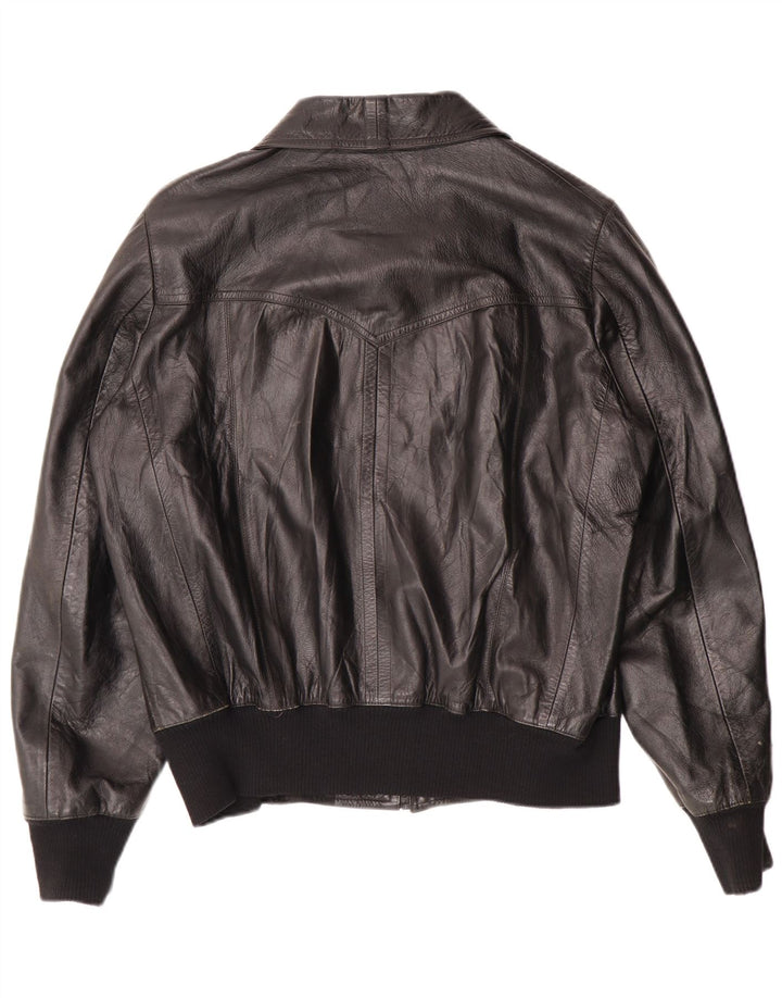 Vintage Ανδρικό Δερμάτινο Μπουφάν UK 38 Medium Black Classic