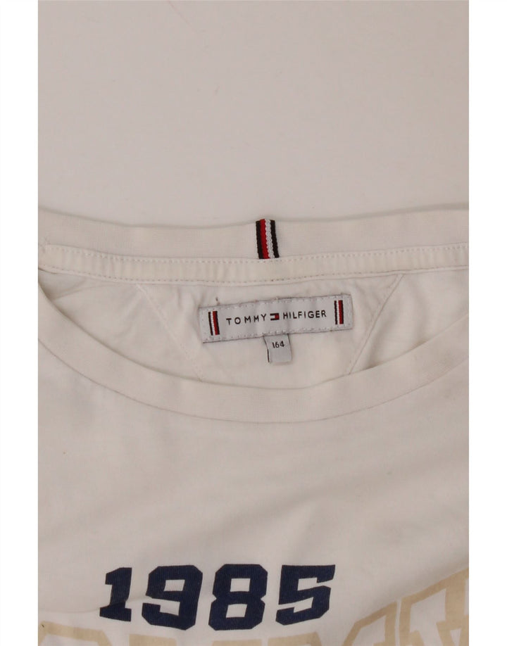 TOMMY HILFIGER Κορίτσια Crop Graphic T-shirt 13-14 ετών λευκό