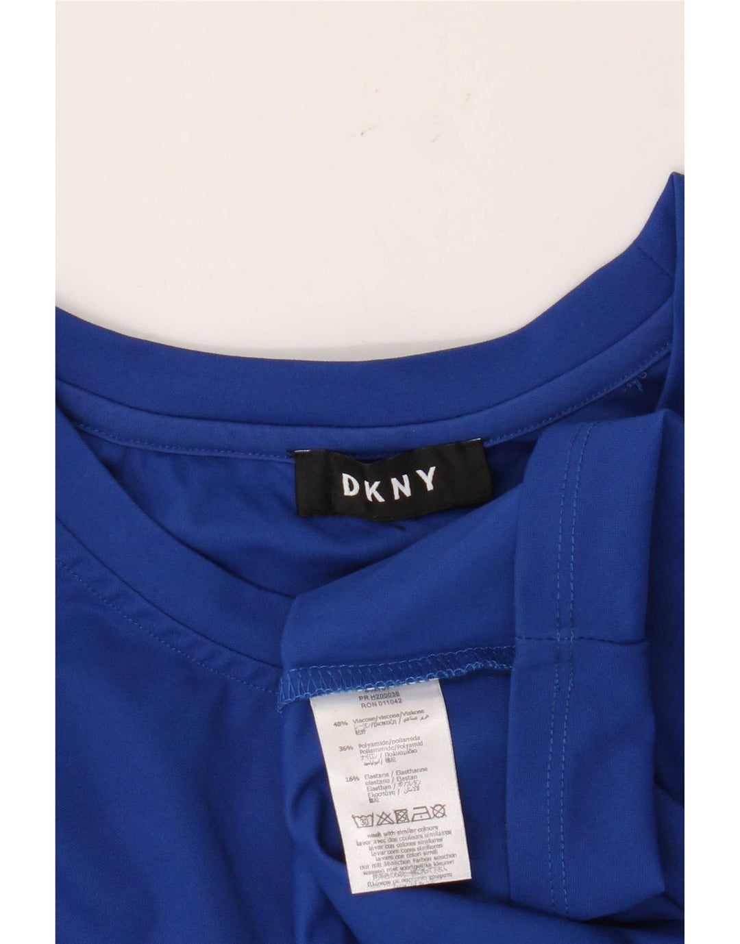 Dkny Γυναικείο μακρυμάνικο τουνίκ τοπ UK 14 μεσαία μπλε βισκόζη