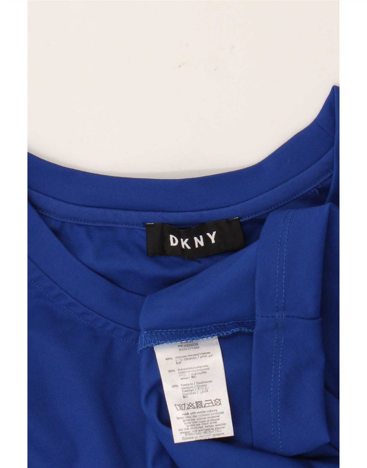 Dkny Γυναικείο μακρυμάνικο τουνίκ τοπ UK 14 μεσαία μπλε βισκόζη